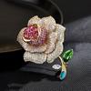 Leichter Luxus und High-End, voller Rose-Mädchen-Eleganz Brosche