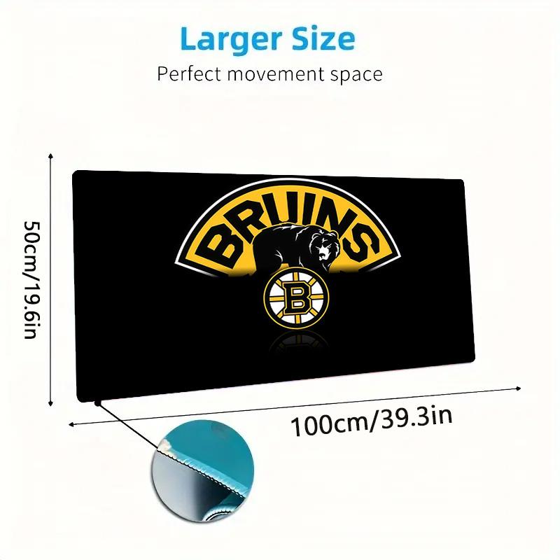 Boston Bruins2 Print Cushion Non-slip Laptop Tablet Big Mousepad XXL Mat Mini PC Playmat With Lock edge