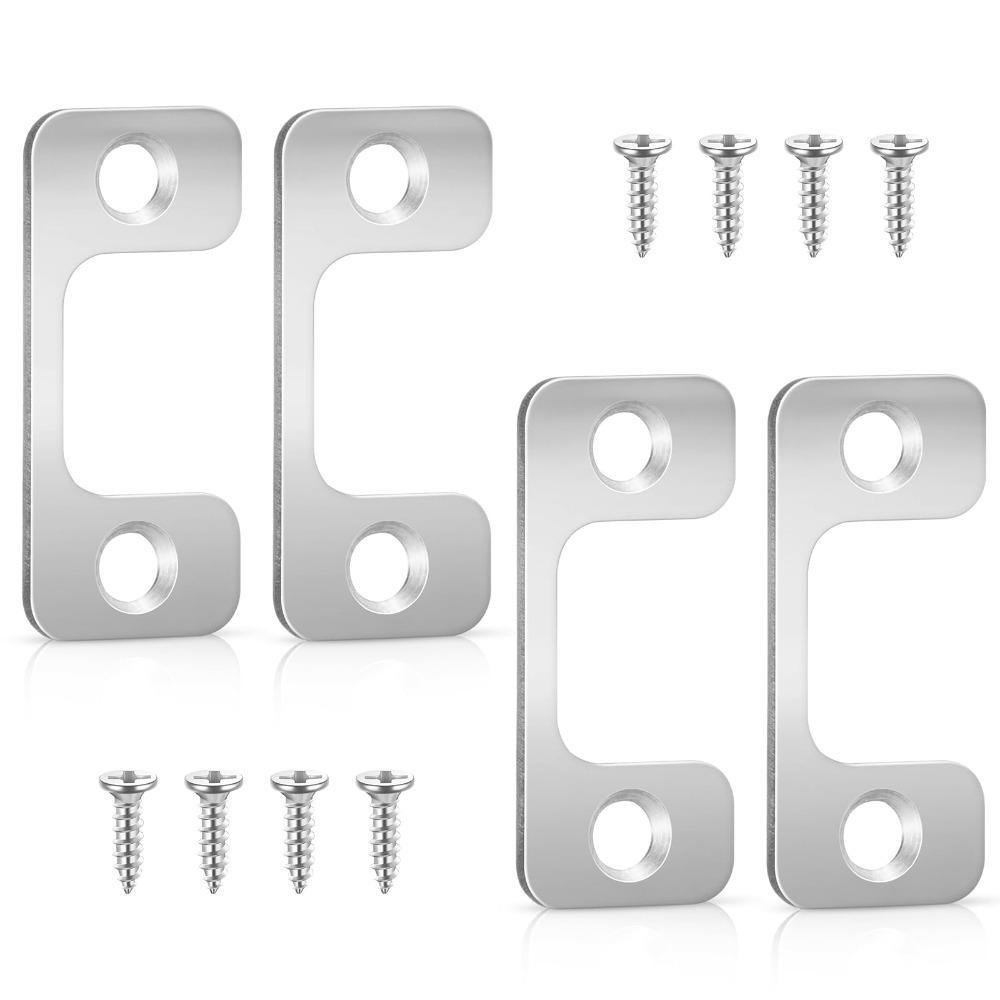 

Reinforced Door Strike Plate Premium Polished Stainless Steel Door Lock Plate Deadbolt 4 Pieces
