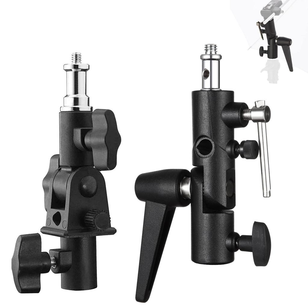 Selens Blits og skrue kompatibel med lys soft Brakett, H-type D-type, 2-delt sett, 180° rotasjon, 1/4 3/8 konvertering, paraplyer, stativer,