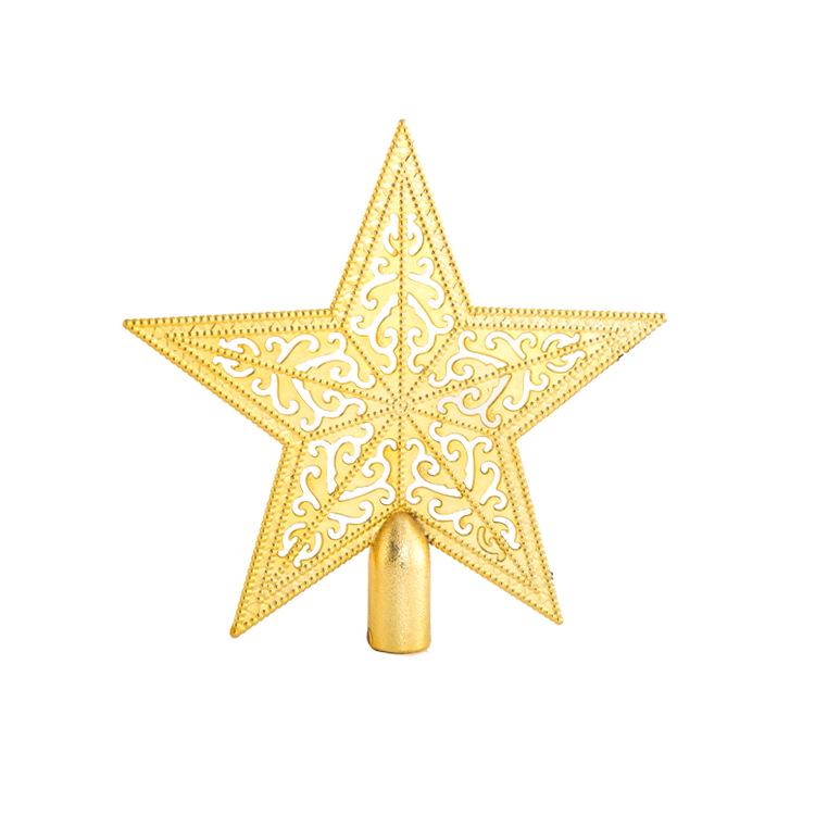Plastic Pentagram Christmas Tree Topper Star Decoration