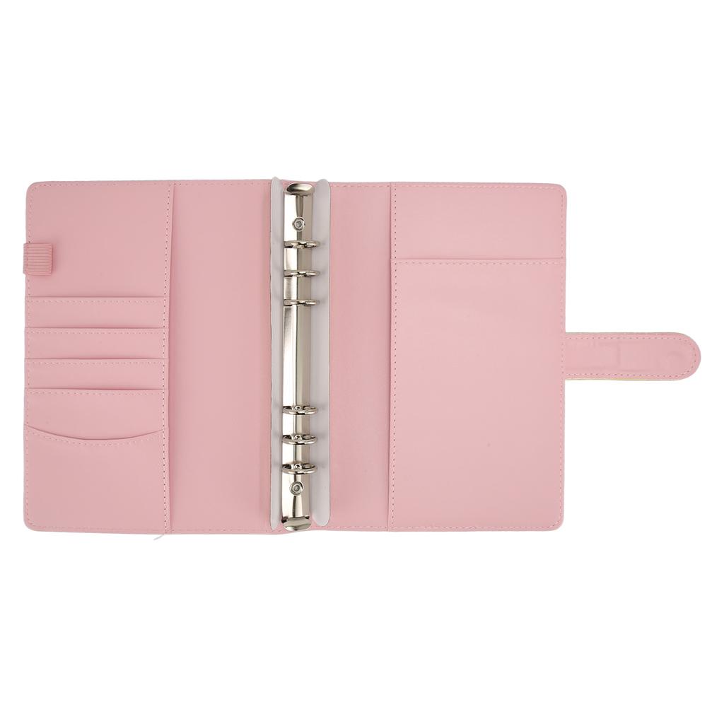 A5 Leather Notebook  Loose Leaf 6   Planner Notebook Cover with Magnetic Buckle Clos