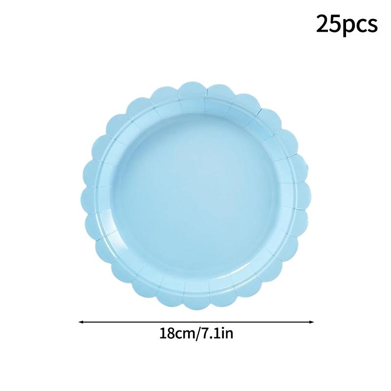 Birthday Party Tableware Set Pink Purple Disposable Paper Plates Napkins Cups Party Decor Wedding Baby Shower Party Supplies