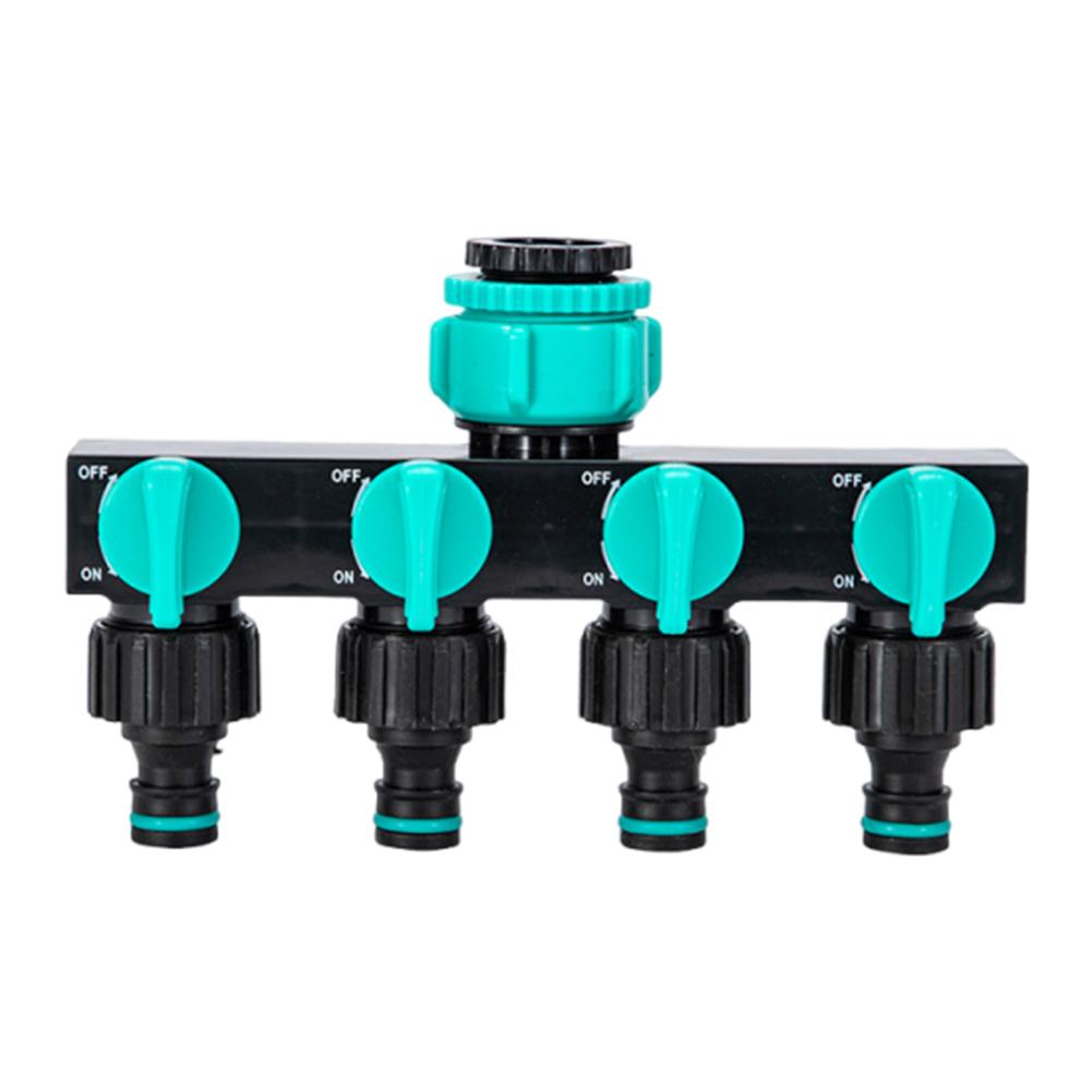 4-Wege Schlauchverteiler mit Absperrventil Gartenanschlussschlauchverbinder Schlauchadapterverbinder zur Regulierung und Absperrung des Wasserdurchflusses