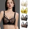 Sexy Leopard Print Crisscross Bra Set for Larger Busts Featuring Bunny Ears Design Thin and Breathable Crystal Cups