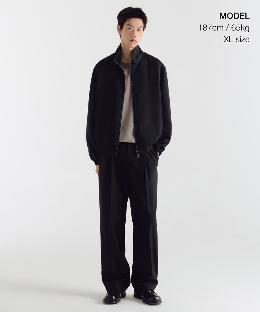 Musinsa Standard Crepe High-Neck Blouson Jacket [Black]