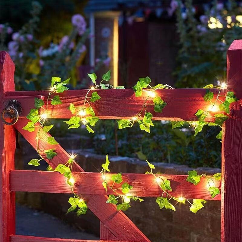 Yipan HC Green Leaf Vine LED String Lights