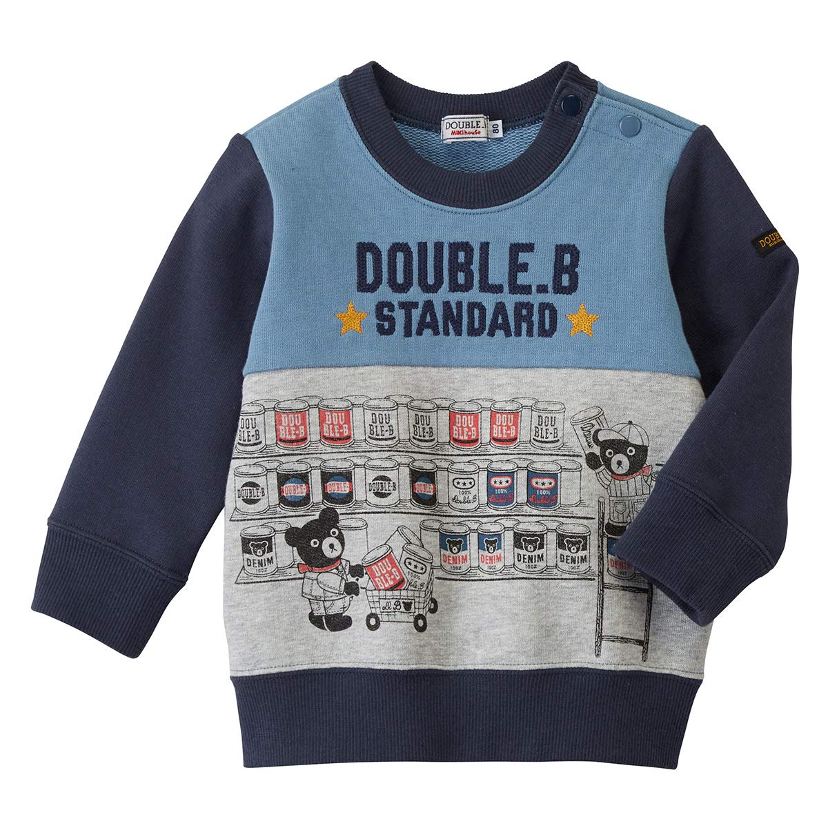 

Толстовка MIKIHOUSE 90 см штормово-синяя DOUBLE_B 63-5606-453