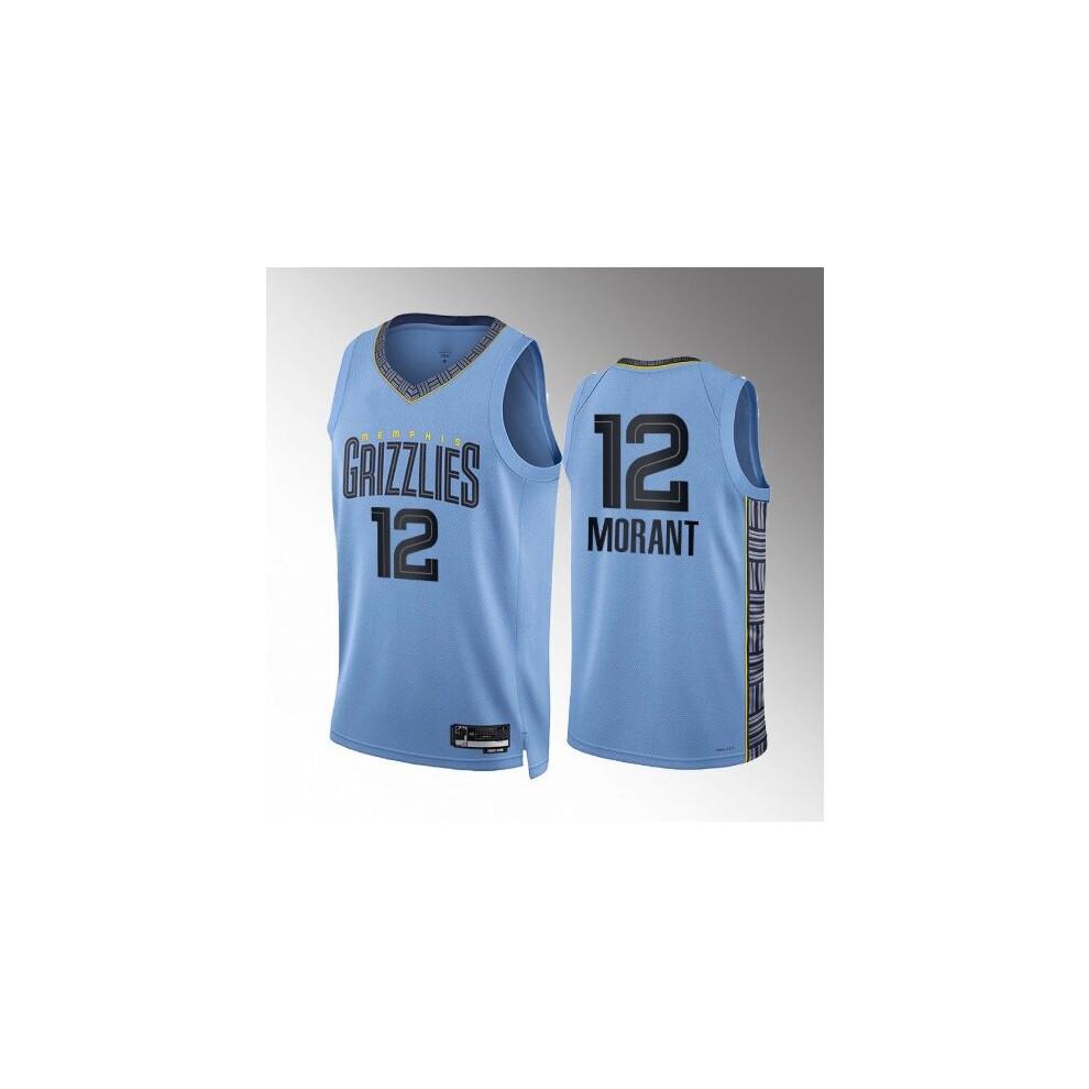 (L) Grizzlies Ja Morant 12 Basketball Jersey Aldult Boys Sport Uniform
