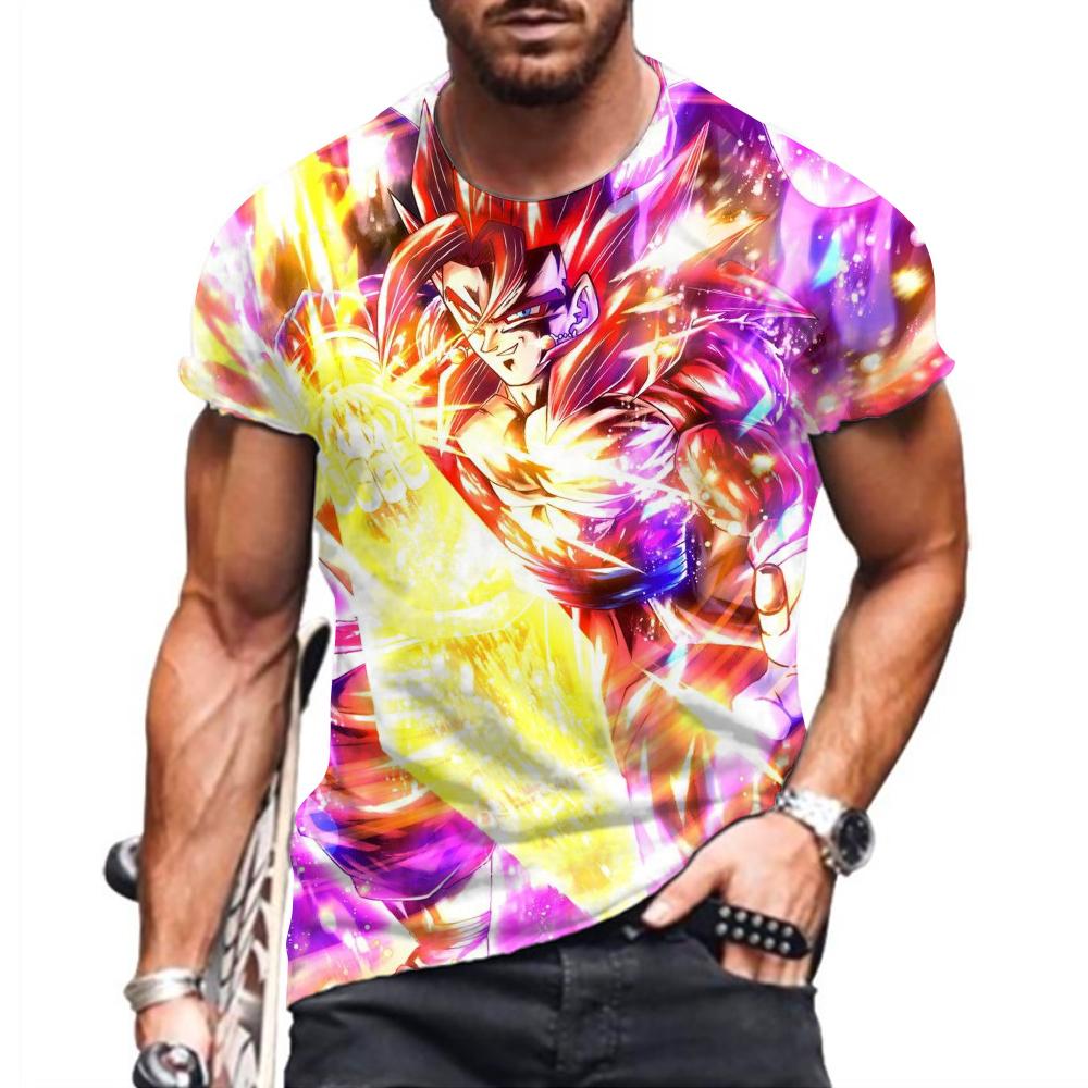 Essentials Dragon Ball Z T-shirt Men 2023 Men's Vegeta Goku Oversized Shirts Hip Hop Clothing Harajuku Style Trend Tops Fashion