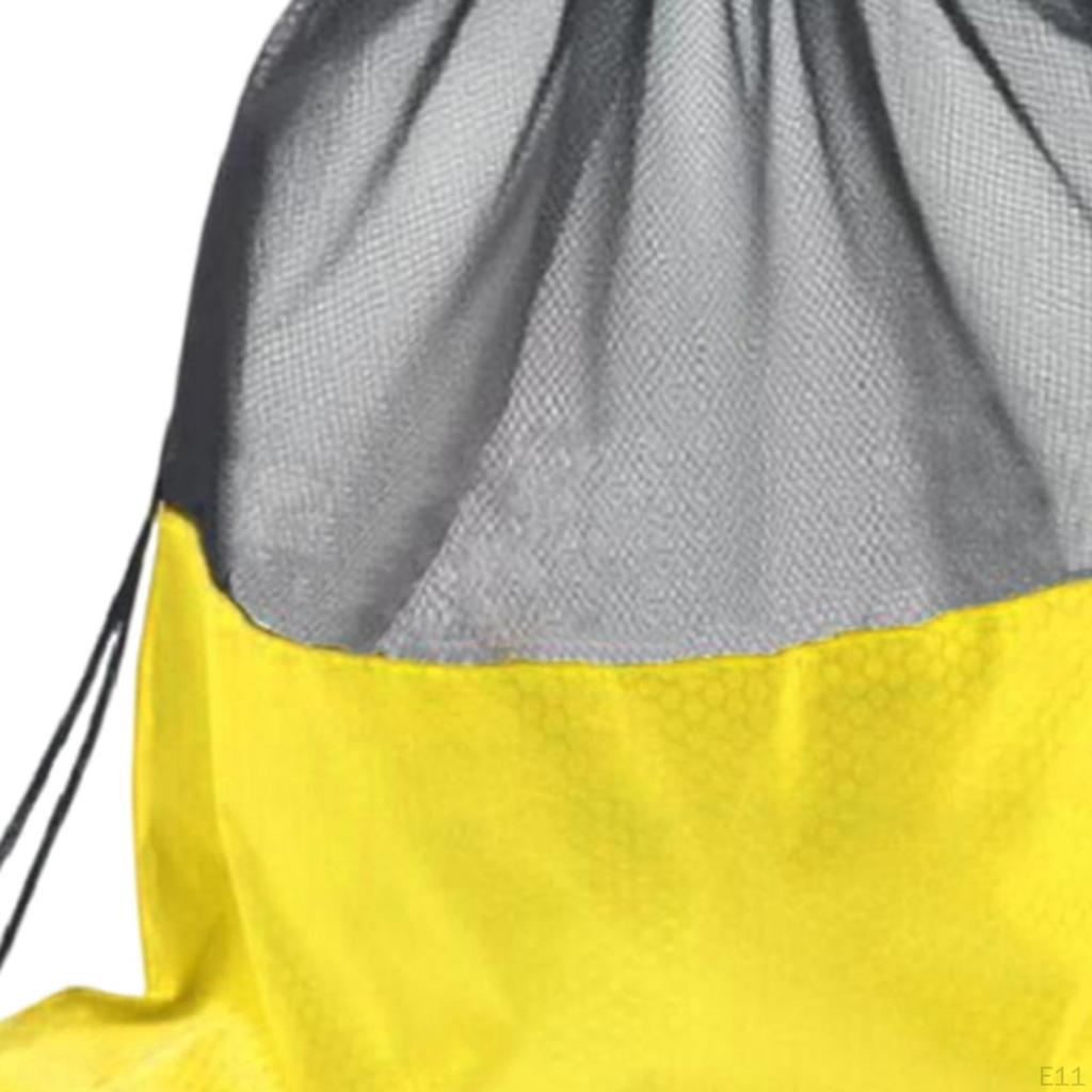 Basketball Mesh Bag Drawstring Backpack Oxford Cloth for Football Soccer