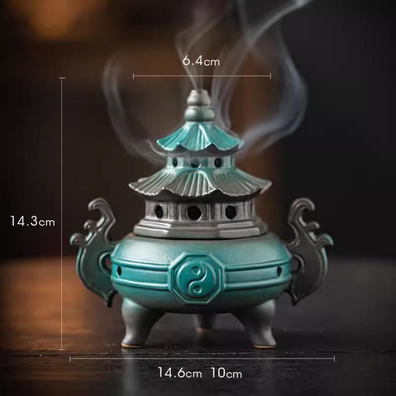 Qilin Divine Beast Incense Burner Agarwood Sandalwood Tea Table Household Indoor Incense Art Ceramic Incense Burner Decoration