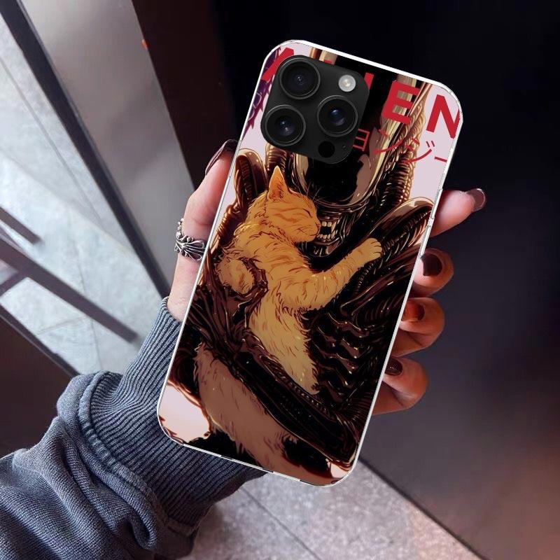 Cool A-Alien X-Xenomorph Phone Case For iPhone 17 Air 16 15 Pro Max 14 Plus 13 Mini 12 11 Cover 7 8 SE Silicone Shell Print Fund
