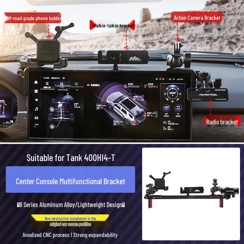 Applicable Tank 400 Center Console Bracket Extension & Handset Holder Accessory