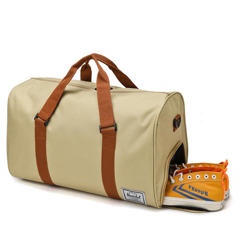 The new Korean version of the portable travel bag is a simple multi-functional duffel bag, dry and wet separation sports fitness bag.