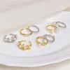 Crown Diamond Elegant Personality Open Ring Pig Nose High Sense Fashion Light Luxury Stacking Wearing Simple Ring