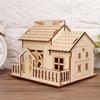 Miniature Villa Money Coin Storage Box Money Bank House Model Home Decor(Triangular Gate)