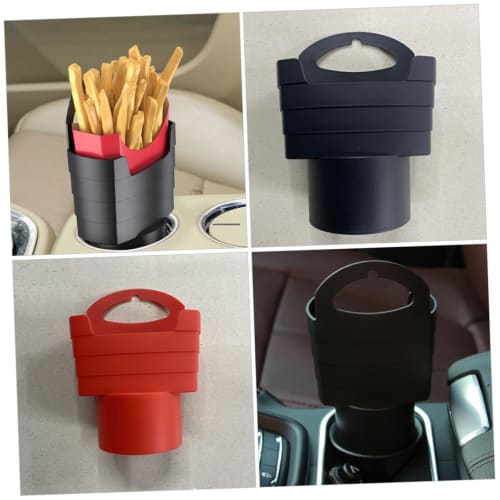 DRESSOOS 2-Piece Car Chip Cup Holder, Car Tray Table, French Fry Cup Holder, Car French Fry Holder, Cup Holder Tray, Drink Cup Holder