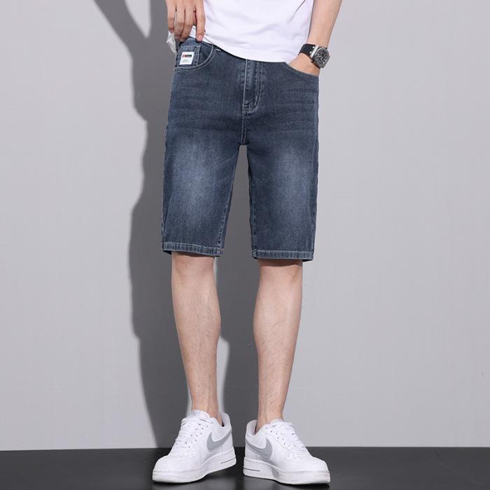 Denim Klypebukser Sommer Ny Allsidig Denimshorts Fritids Midt-bukser Menn