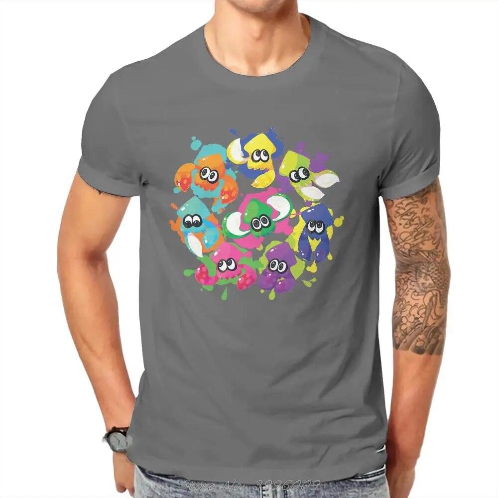 Splatoon Colorful Game Inkling Squad Tshirt Top Graphic Unisex Vintage Alternative Summer Unisex's Clothes Cotton Harajuku T Shirt