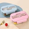 3/2/1-Compartment Heat-Resistant Glass Lunch Box With Cutlery Spill-Proof Office Airtight Lunch Box Bento Box Microwaveable