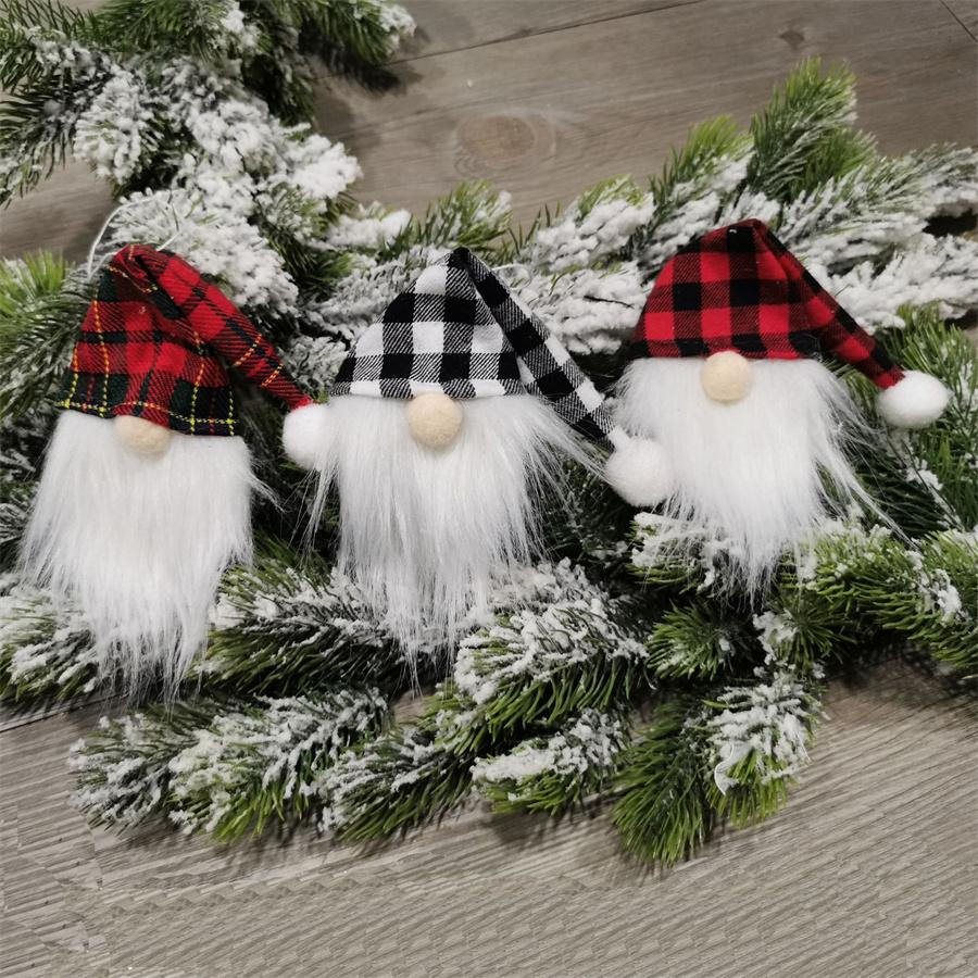 6PCS Christmas Faceless Gnome Doll Elf Pendant Xmas Tree Hanging Ornaments