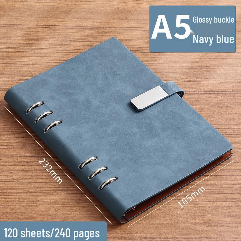 Customizable Simple Business Loose-Leaf Notebook Binder with Printable Logo