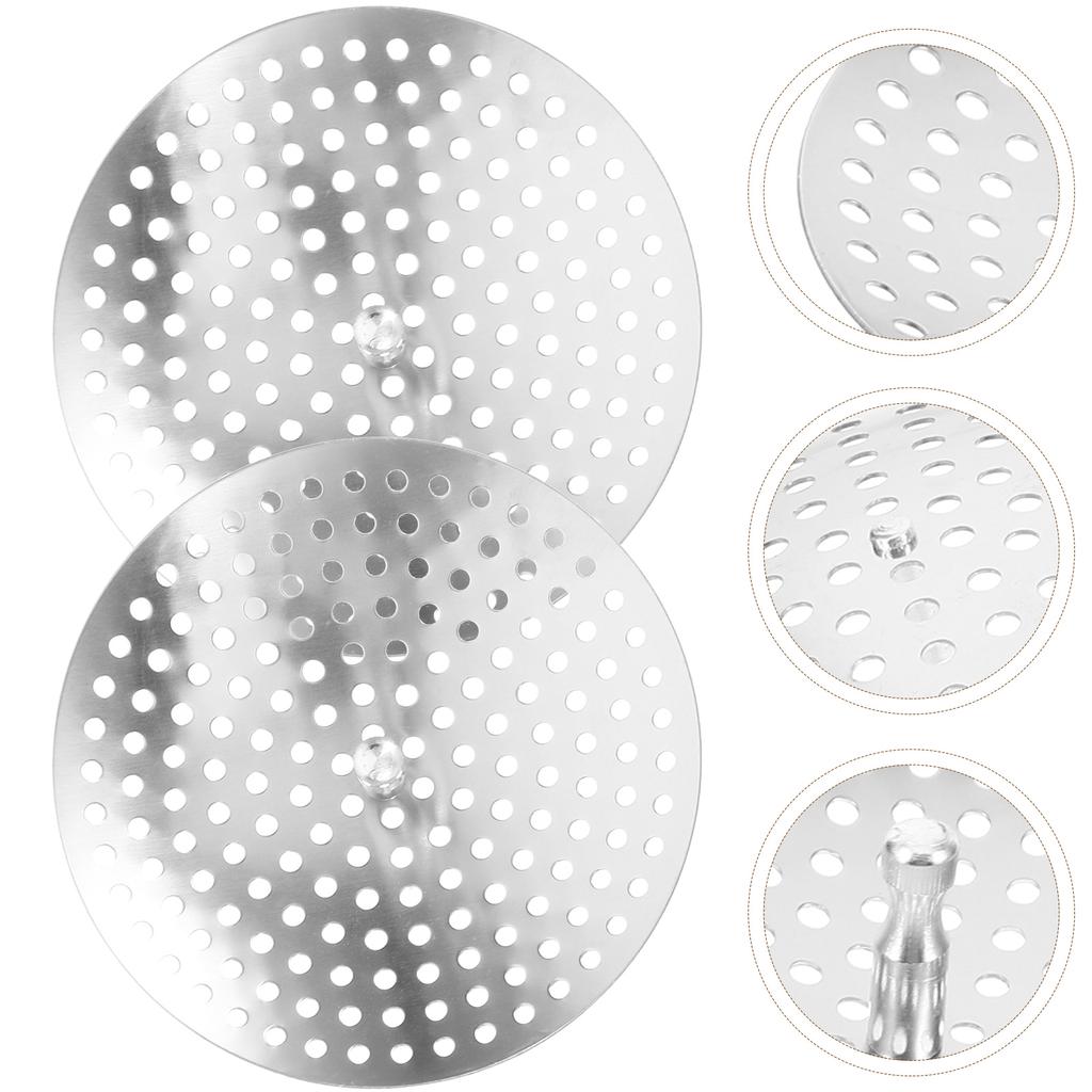 2 szt. Sitko Odpływ Zlewozmywaka Koszyk Kuchenny Ekran Filtru Łapacze Włosów Sitka do Srebrnego Metalu