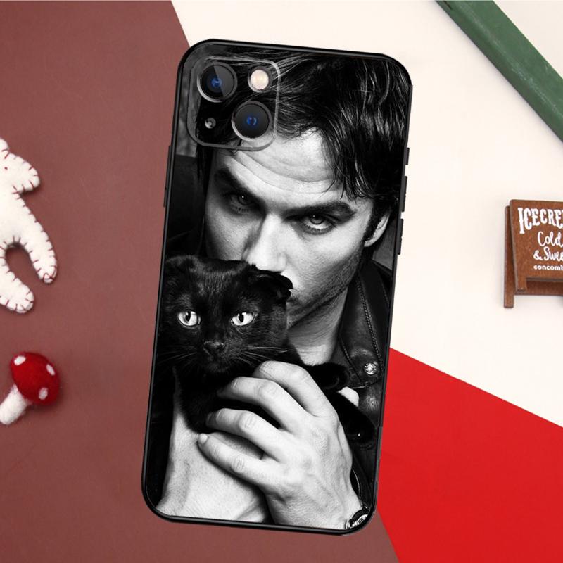 

Чехол для телефона Damon Salvatore Дневники вампира Для iPhone 16 15 14 13 12 11 Pro Max XS X XR 7 8 14 16 15 Plus Чехол Coque iPhone 16 Pro