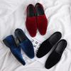 Fashion Men Wedding Shoes Velvet one-foot shoes are versatile durable casual for all seasons Party Shoes  A25