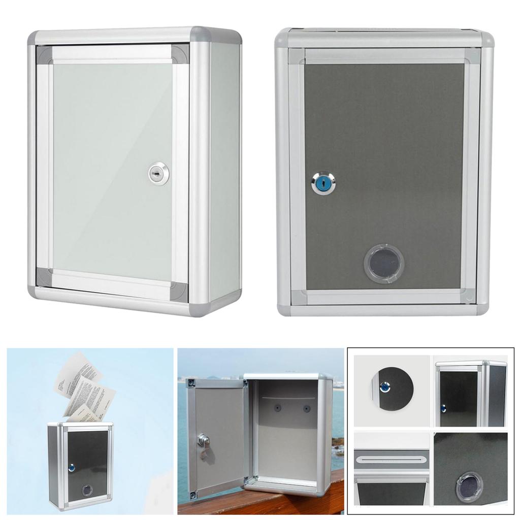 Mailbox Wall Mounted Outdoor Stainless Steel Letter Post Mail Box Suggestion Storage Wall Decoration Suggestion Box
