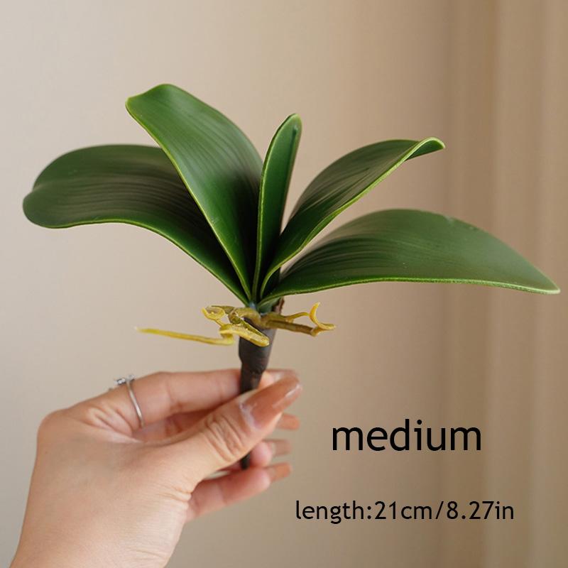 Simulation Phalaenopsis Leaves 1pc Auxiliary Touch Decorative Plants Flowers Artificial DIY Real Flower Leaf Material Spring