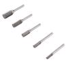 5 Pcs Carbide Burr Set Single Cut Rotary Files with 6mm 0.24in Shank for Engraving Polishing Drilling