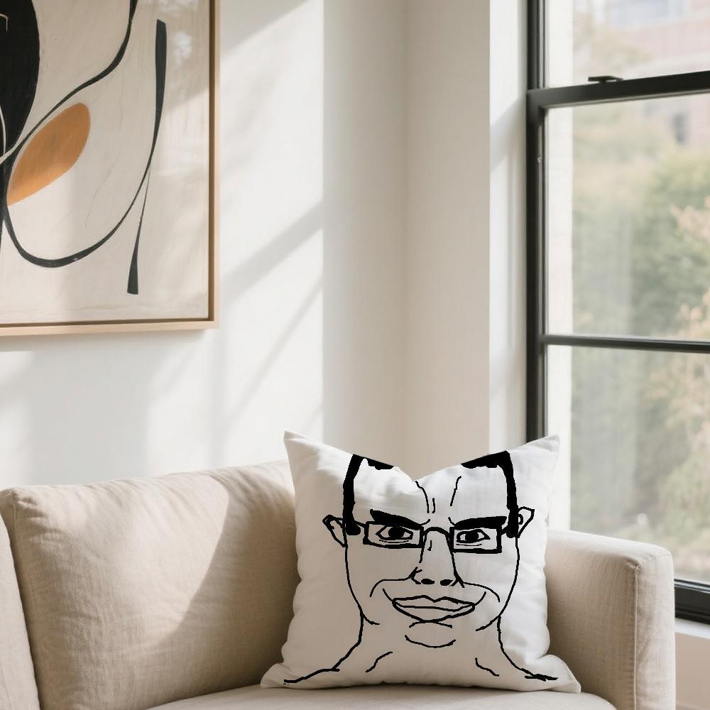 C-Chudjak Poljak Funny Meme cushion cover For Sofa Car Office Cafe Soft And Comfortable Double-Sided Printing Pillow Cover