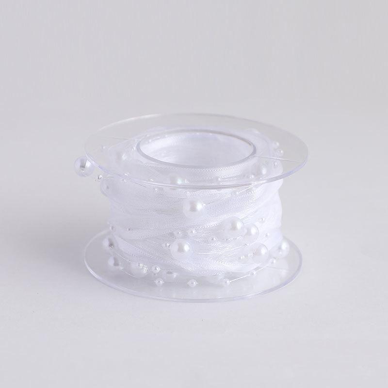 

Набор для самостоятельного изготовления цветочных бусин с лентой в цветочном стиле и подарочной упаковкой для украшения букета 5 yards/roll белый