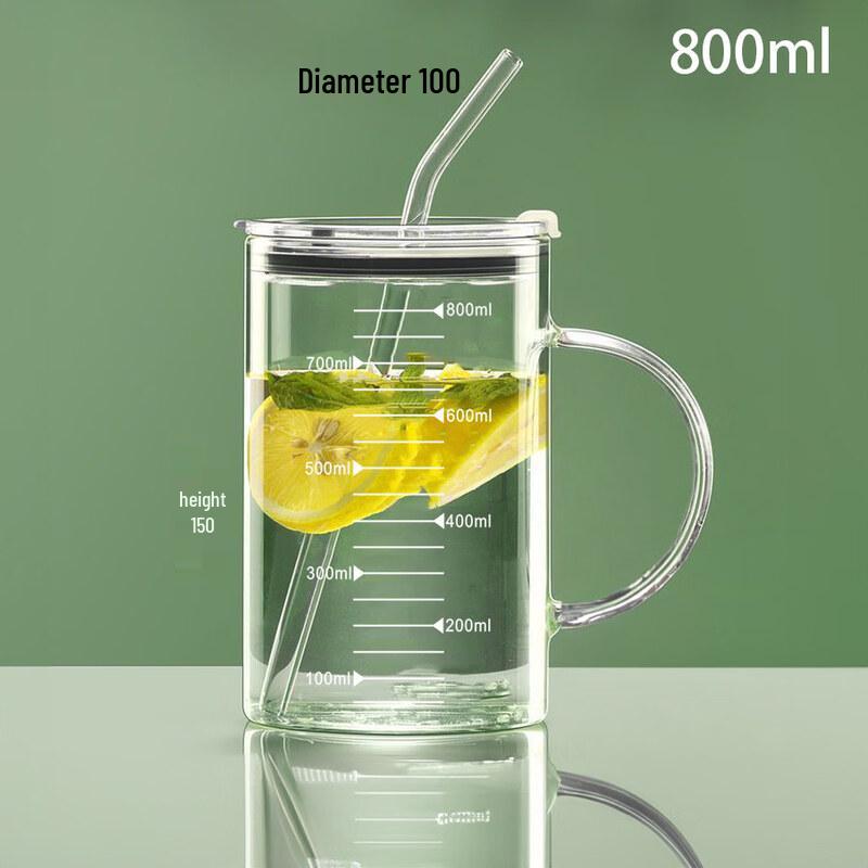 ZISIZ High Borosilicate Graded Glass Water Cup