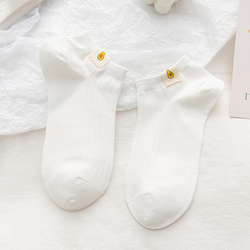 Women's Spring-Summer Low-Cut Japanese Style Short Ankle Socks - Cute, Trendy, Pure Cotton White Boat Socks