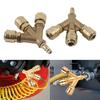 Upgraded Compressed Air Distributor 3-Way with Couplings 1/4Inch Air Hose Quick Coupling Distributor Brass Compresser