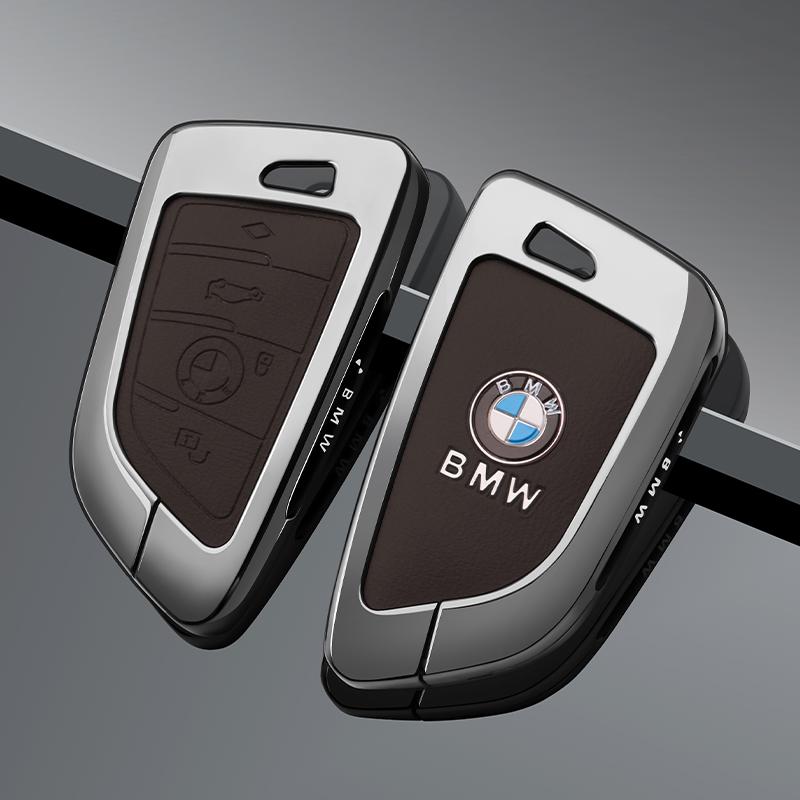 AAAXE1 Leather Car Key Case Cover Shell Keychain For BMW 1 3 5 7 Series X1 X3 X4 X5 F10 F15 F16 F20 F30 F18 F25 M3 M4 E34 Car stickers