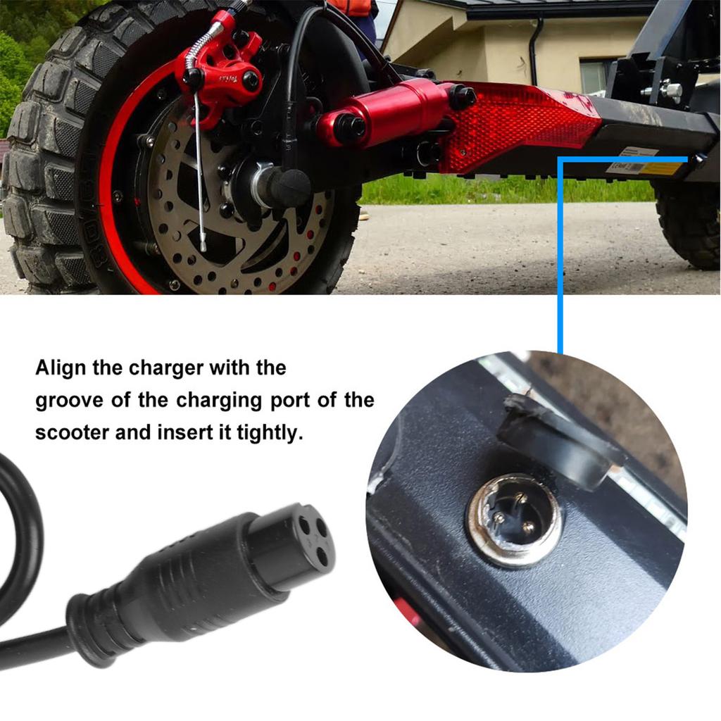 Electric Scooter Charger 54.6V 2A Power Adapter Compatible for KUGOO M4 Electric Scooter