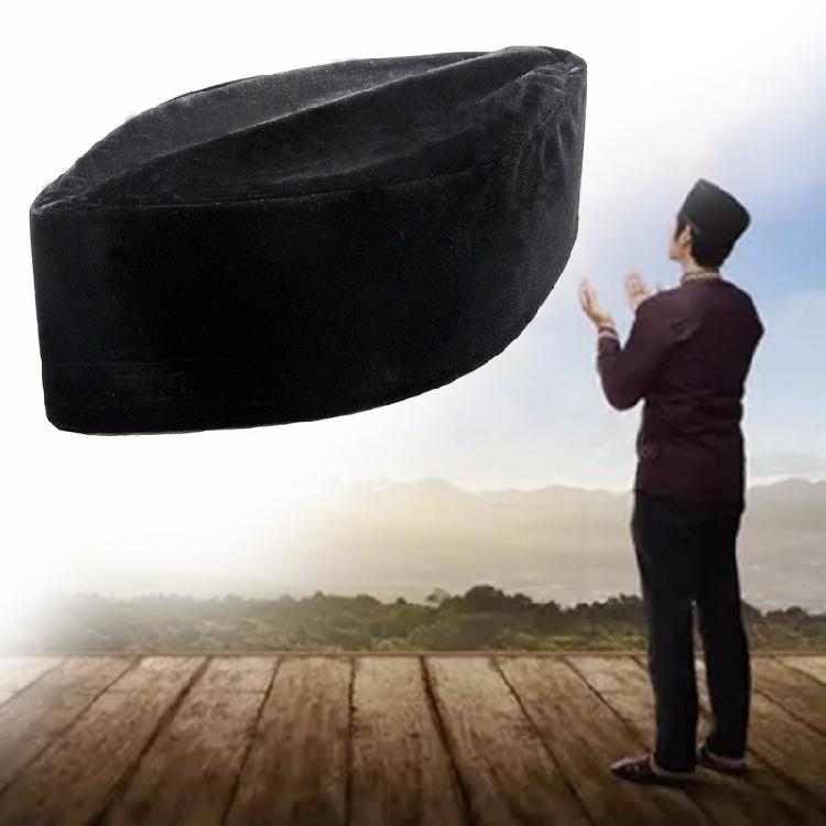 Men Islam Prayer Bonnet Hat Muslim Kufi Cap Unique Design Topi Ramadan Eid Gift