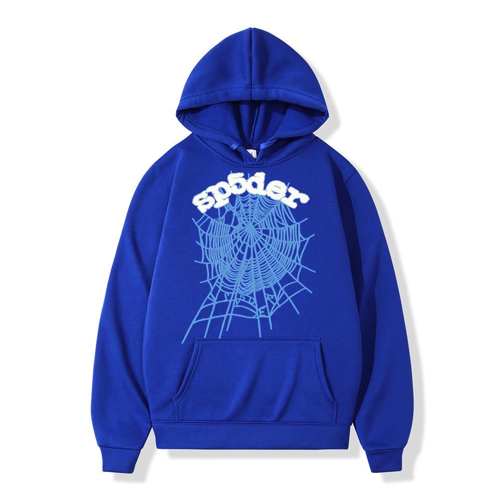 Trendy European Spider Web Print Hoodie for Couples - Unisex Hip Hop Sweatshirt