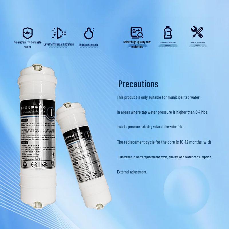 Household Kitchen Water Softening Filter Cartridge with Ion Exchange Technology