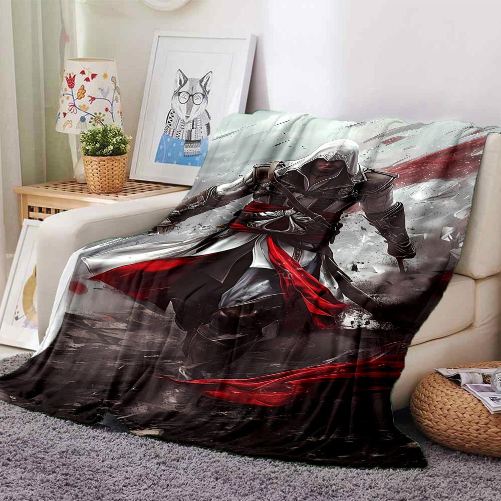 1pc Blanket - A-Assassin's Creed  Print Design,Lightweight Blanket for Sofa,Bed- Soft &Warm,Gift for All Seasons