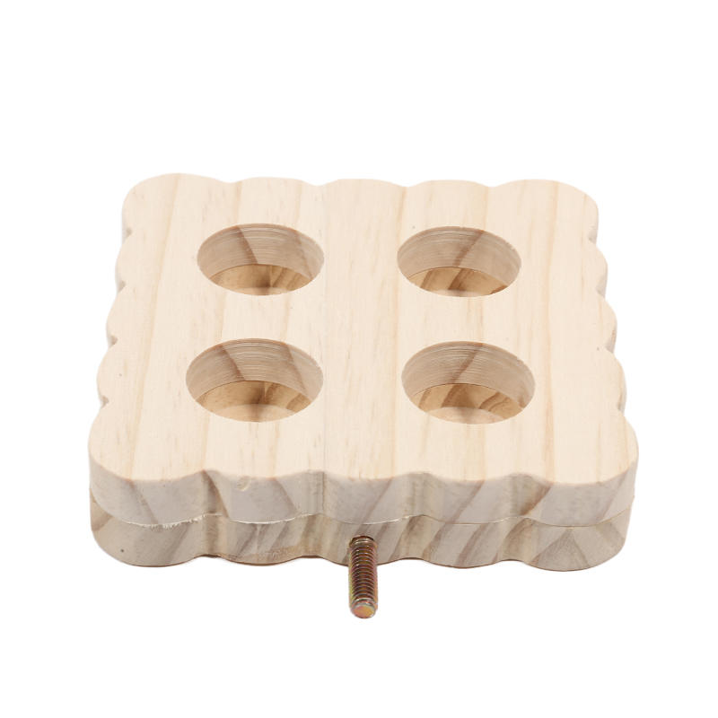 Pet Bird Parrot Wood Foraging Platform Stand Rack Triangle/Square Chewing Bites Intelligence Feeders Natural Stand For Parrots