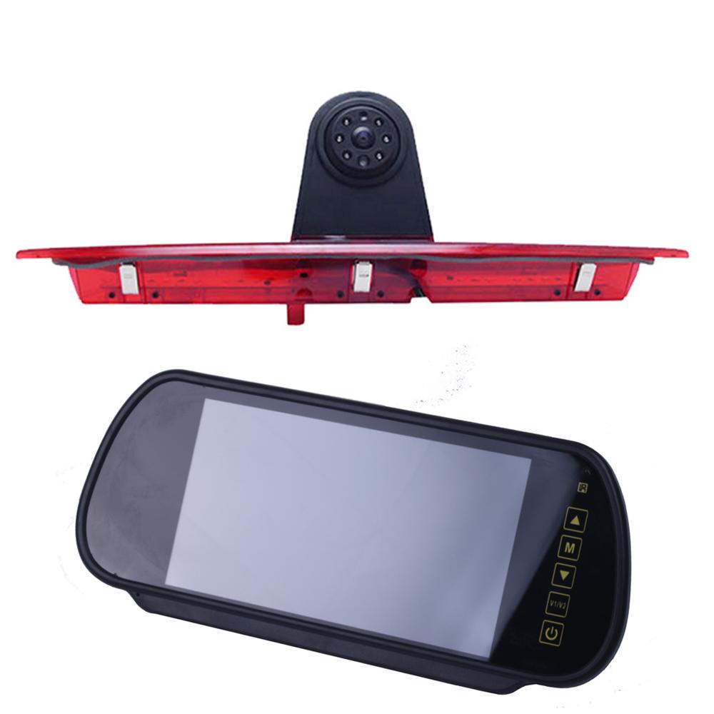 Car Brake LED Light Backup Camera For Ford Transit Van  2015-2020  Parking Reverse Camera +7''Monitor Night Vision Guide Line IR