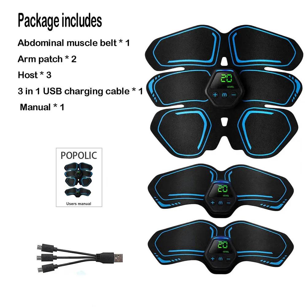 

EMS Миостимулятор для мышц Живота и Бедер Тонизирующее устройство USB Тренажер для пресса Фитнес-тренажер Машина Домашний спортзал Похудение Скульптурирование тела синий