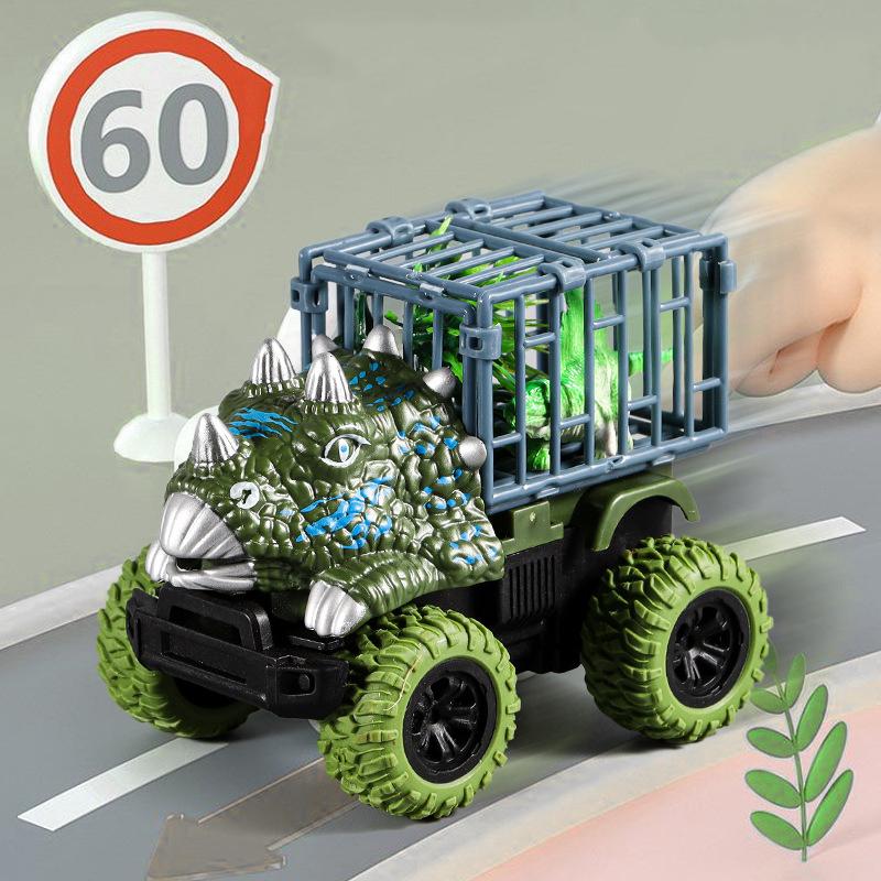 1Pcs Children'S Toy Car Simulated Animals Dinosaur Toys Pull Back Friction Cars Mini Truck Car Toy For Kids Boys Girls Gifts