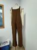 Autumn/Winter Solid Color Casual Corduroy Long Overalls