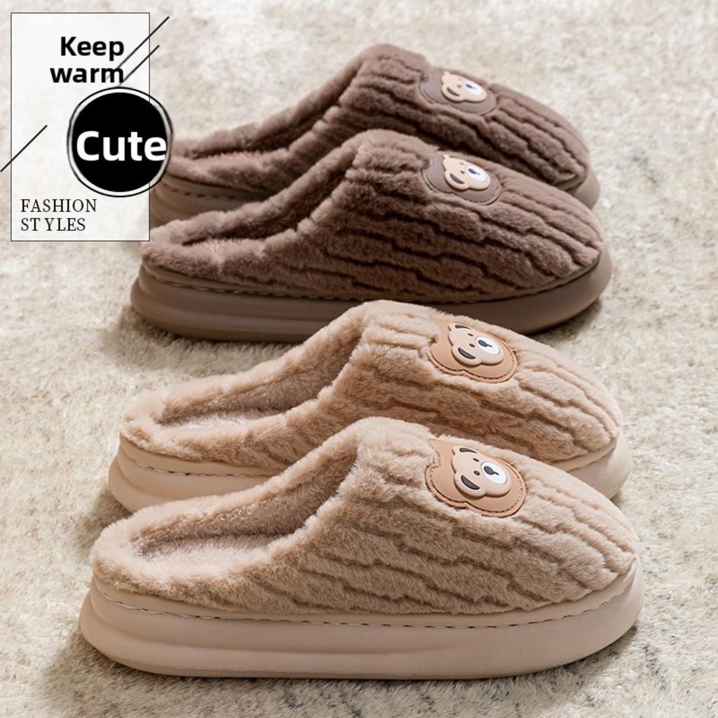 Winter Home Warmth Bag with Cotton Slippers Cute Cartoon Indoor Home Cotton Slippers